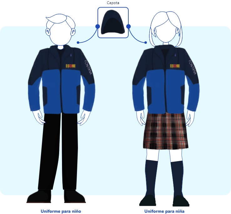 uniformes colegio Gimnasio Fontana
